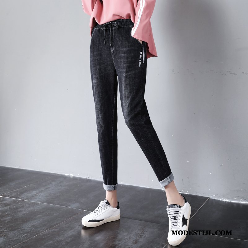 Dames Jeans Kopen Mini Voorjaar 2019 Losse Student Zwart