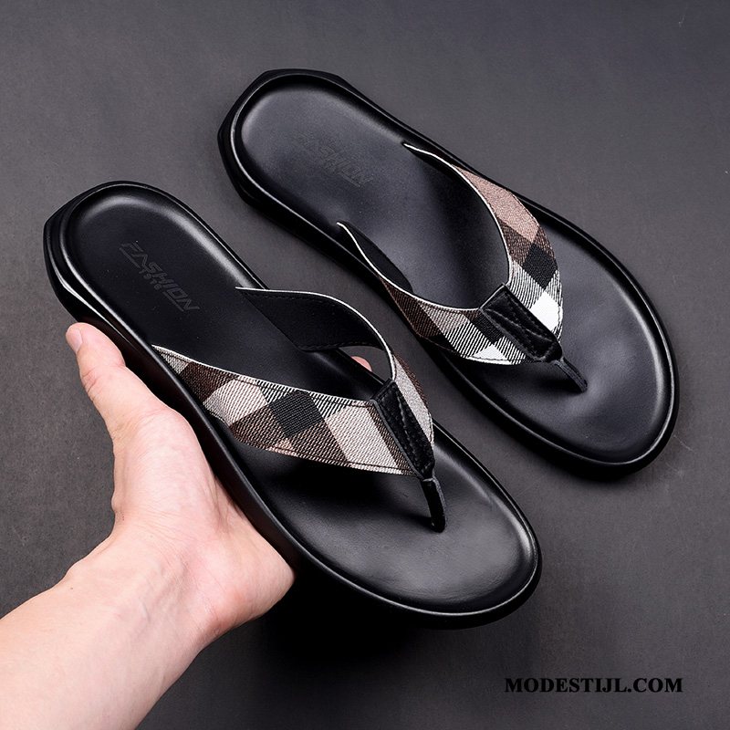 Heren Flip Flops Kopen Antislip Pantoffels Trend 2019 Slipper Kaki Zandkleur