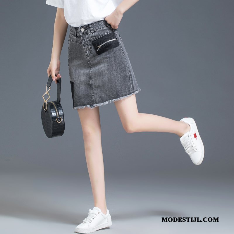 Dames Rokken Online Korte Rokjes Denim Nieuw Hoge Taille Student Zwart Dames Rokken Online Korte Rokjes Denim Nieuw Hoge Taille Student Zwart