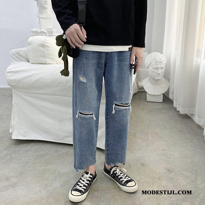 Heren Jeans Aanbiedingen Rechtdoor Gaten Dunne Trendy Merk Zomer Lichtblauw Heren Jeans Aanbiedingen Rechtdoor Gaten Dunne Trendy Merk Zomer Lichtblauw